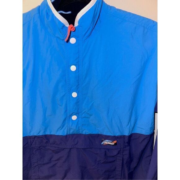 Chubbies Neon Cocktail Reversible Fleece Pullover Jacket Windbreaker Tropica Siz - Picture 2 of 7